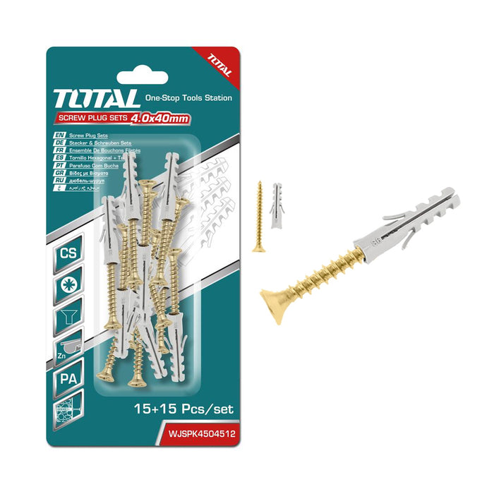 Bộ 15 tắc kê vít PZ TOTAL