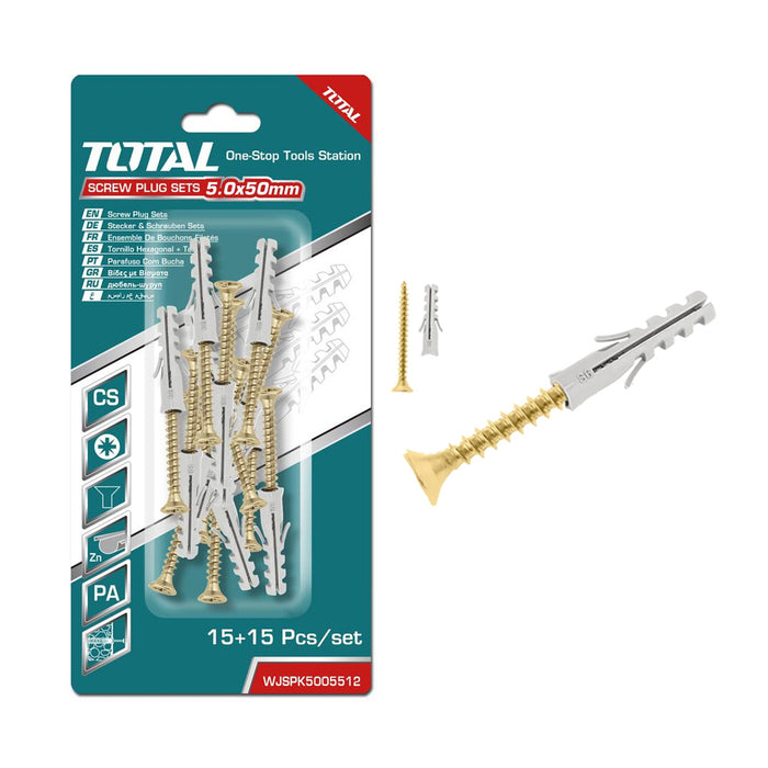 Bộ 15 tắc kê vít PZ TOTAL