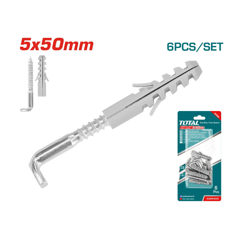 Bộ 6 tắc kê vít L TOTAL WJSPK5032